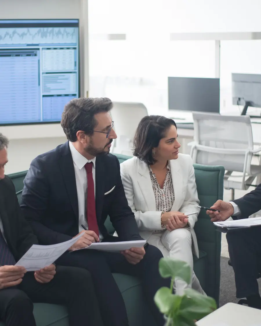 The PolyLine Group advisory team meeting with clients